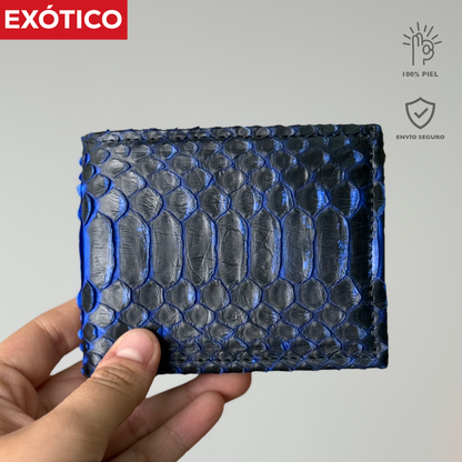CARTERA SERPIENTE  BLUE