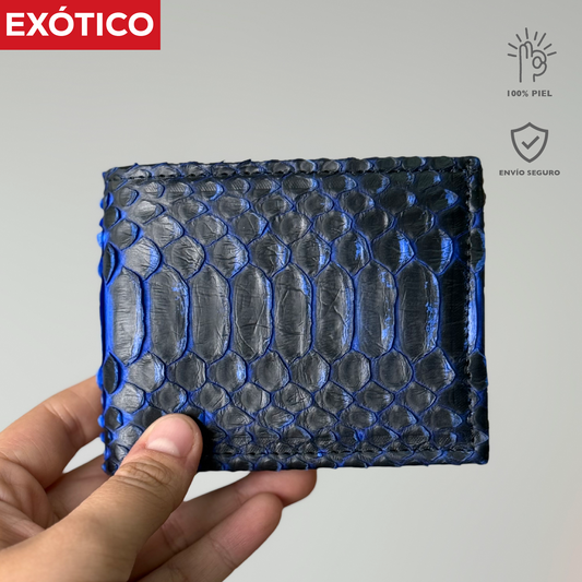 CARTERA SERPIENTE  BLUE