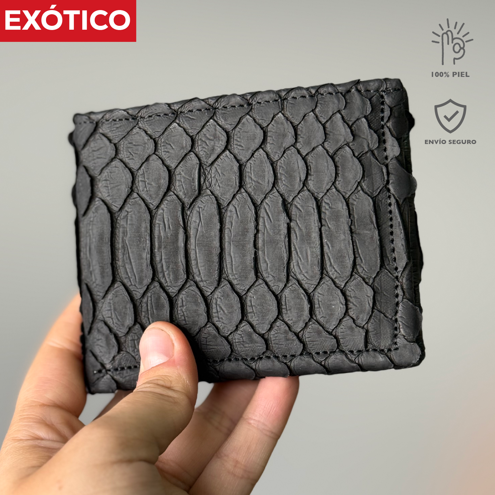 CARTERA SERPIENTE  NEGRO