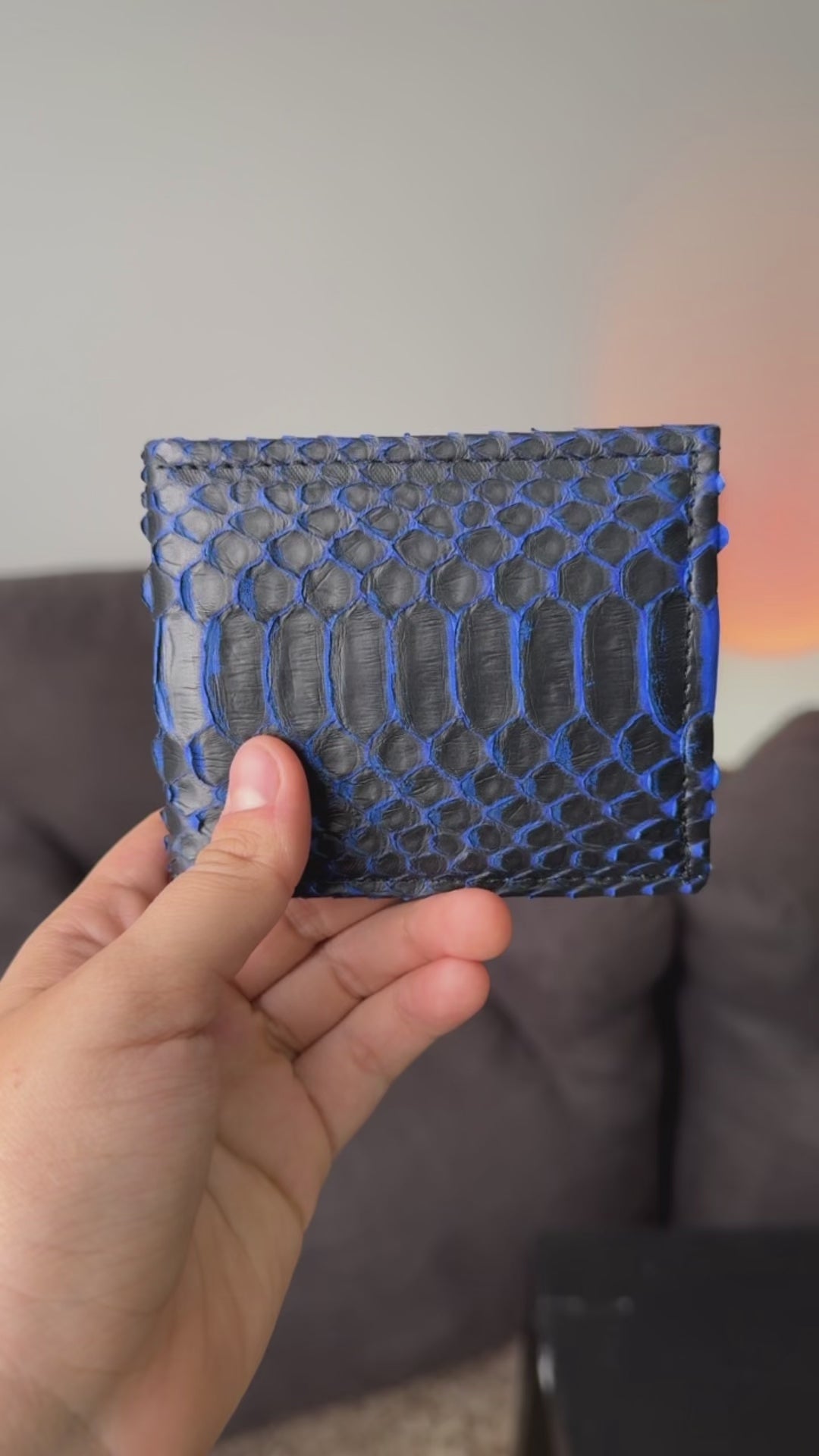 CARTERA SERPIENTE  BLUE